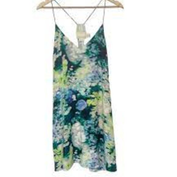 Cynthia Rowley Dress 100% Silk Swing A-Line Pastel Floral Pockets - Picture 1 of 7
